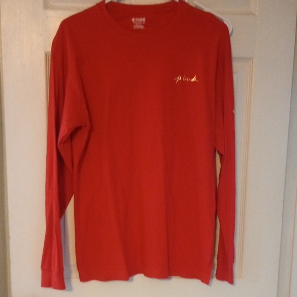 PINK Victoria's Secret Red Long Sleeve Tee